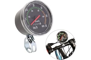 ZJchao New Resettable Analog Bike Speedometer Odometer Black Classic Style Stopwatch for exercycle & Bike Vintage Speedometer