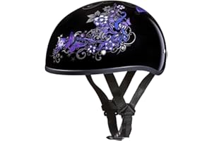 Daytona Helmets Half Skull Cap Motorcycle Helmet – DOT Approved [Graphics]…