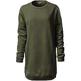 Design by Olivia Women's Casual Oversized Loose Fit Crewneck Long Sleeve Fleece Pullover Sweatshirts Tunic S~3X