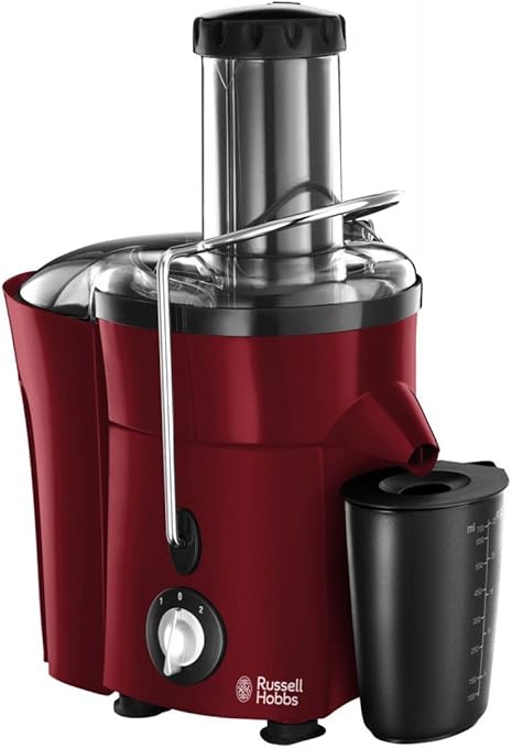 Russell Hobbs Desire Entsafter 2 Geschwindigkeitsstufen Extra Grosse Einfulloffnung 700ml Saftbehalter 2 0l Fruchtfleischbehalter 550 Watt 20366 56 Rot Schwarz Amazon De Kuche Haushalt