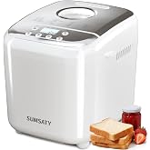 SUMSATY 2.2LB &amp; 16-in-1 Bread Maker Automatic Bread Machine | Nonstick Pan Bread Maker Machine,15H Timer &amp; 1H Keep Warm, Breadmaker for Beginner with Gluten-Free/French/Yogurt/Sourdough