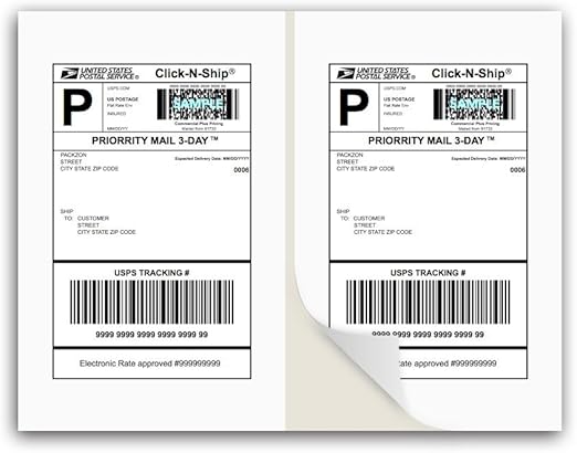 2 Per Page 5 1 2 X 8 1 2 Blank White Laser Ink Jet Labels Fedex Ups Shipping Labels Will Work For Usps Click N Ship 5000 Labels Strong Adhesive Shipping Handling Labels Industrial Scientific