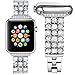 Handgear Band Compatible with Apple Watch, Handmade Classy Bling Crystal Rhinestone Diamond Bracelet Strap Replacement Band Series 10 9 8 7 6 5 4 3 2 1 Se (BD Silver, 42mm (S1/S2/S3)/44mm/45mm/46mm/49mm)
