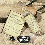 12 Pirate Party Invitations Message In A Bottle, Health Care Stuffs