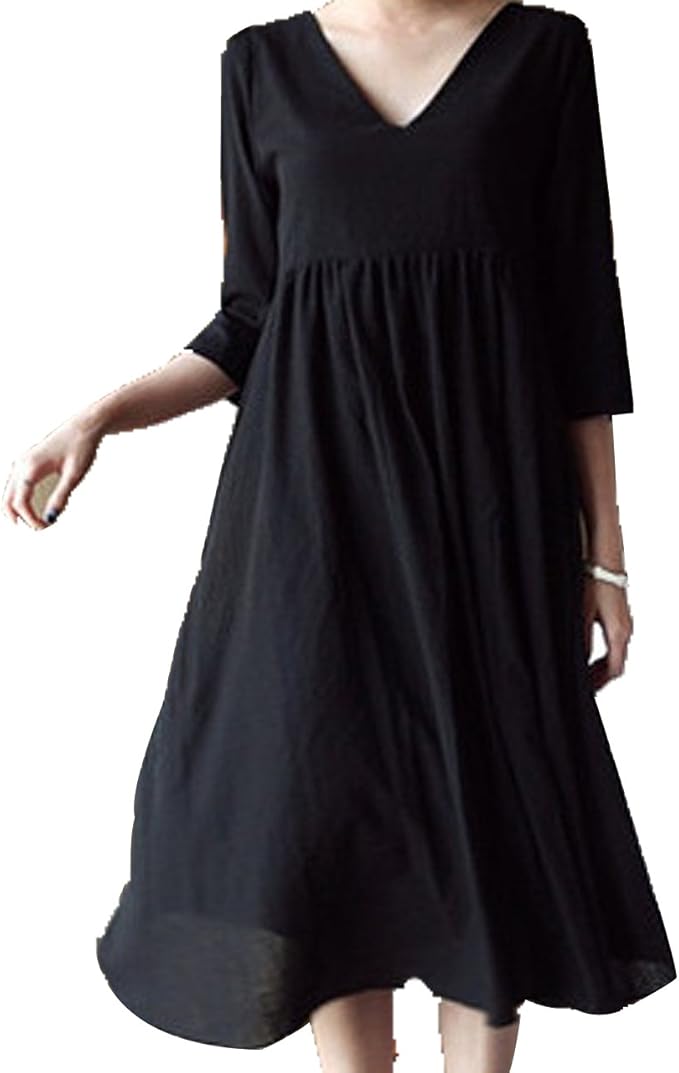 Amazon Co Jp ココチエ Kokochie ワンピース 授乳服 Xlサイズ 黒 マタニティ 産前 産後 妊婦用 綿麻 産前 産後 フルオープン ひざ下 ロング丈 ゆったりした着心地 春 夏 秋 Xl ブラック 服 ファッション小物