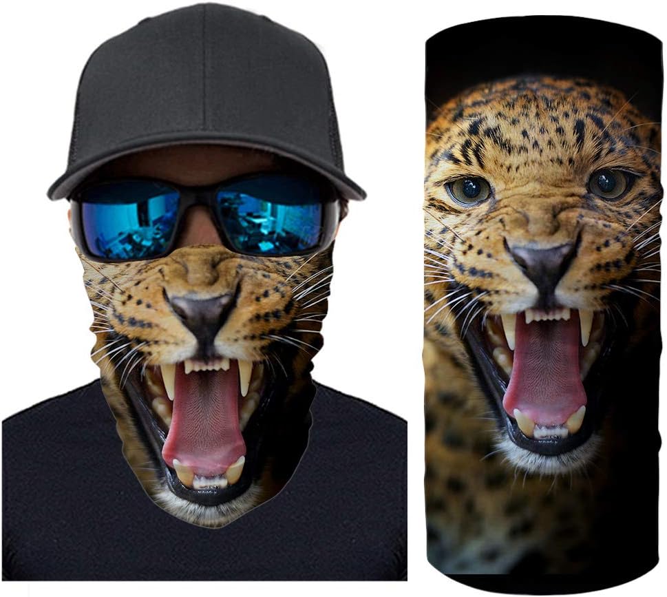 Face Mask Balaclava Animal Print Bandanas, Neck Gaiter Neck Tube Headwear Mouth Cover Scarf Headband | Sun UV Protection