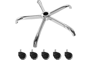 Frassie 28 Inch Office Chair Metal Base Replacement Heavy Duty 2500 Lbs Universal Desk Computer Chair Base Part with 5 Casters