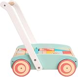 Owl & Fox Wooden Baby Walker with 29 Colour Blocks 12m+ view 4