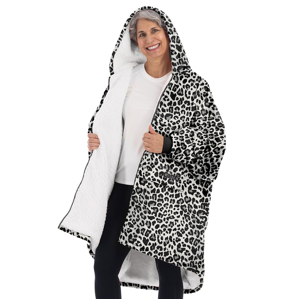 THE COMFY Original Full Zip | Sherpa Lined Microfiber Fleece Wearable Blanket, Seen on Shark Tank, One Size Fits All, Warm & Cozy Gifts Image