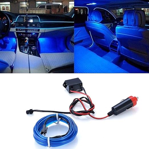 Amazon ユニバーサル車 インテリア Led装飾ワイヤーストリップ ムードコールドライト ブルー Hiyazone 照明 通販