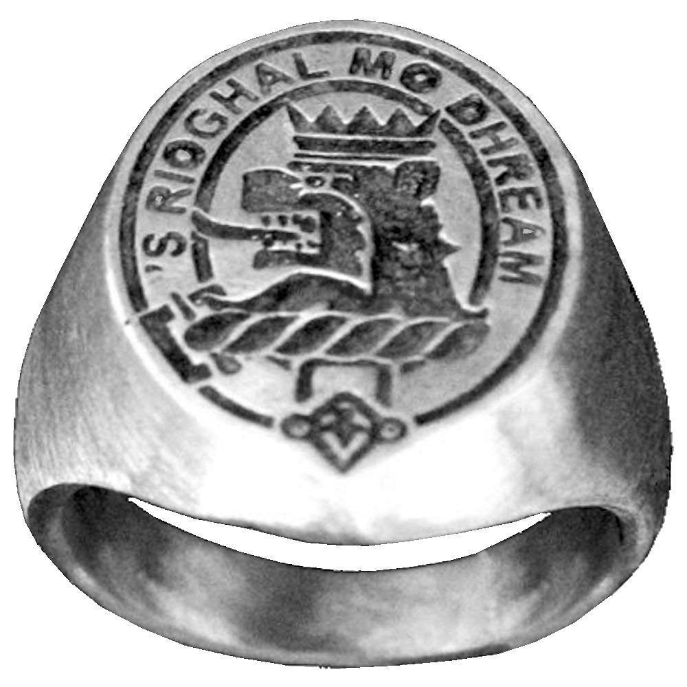 MacGregor Scottish Clan Crest Ring GC500 Style Handmade