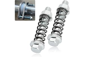 2PCS M10*1.25 Car Exhaust Manifold Bolts,Heavy Duty Exhaust Bolts and Nuts Kit with Springs&Gaskets,Professional Car Accessor