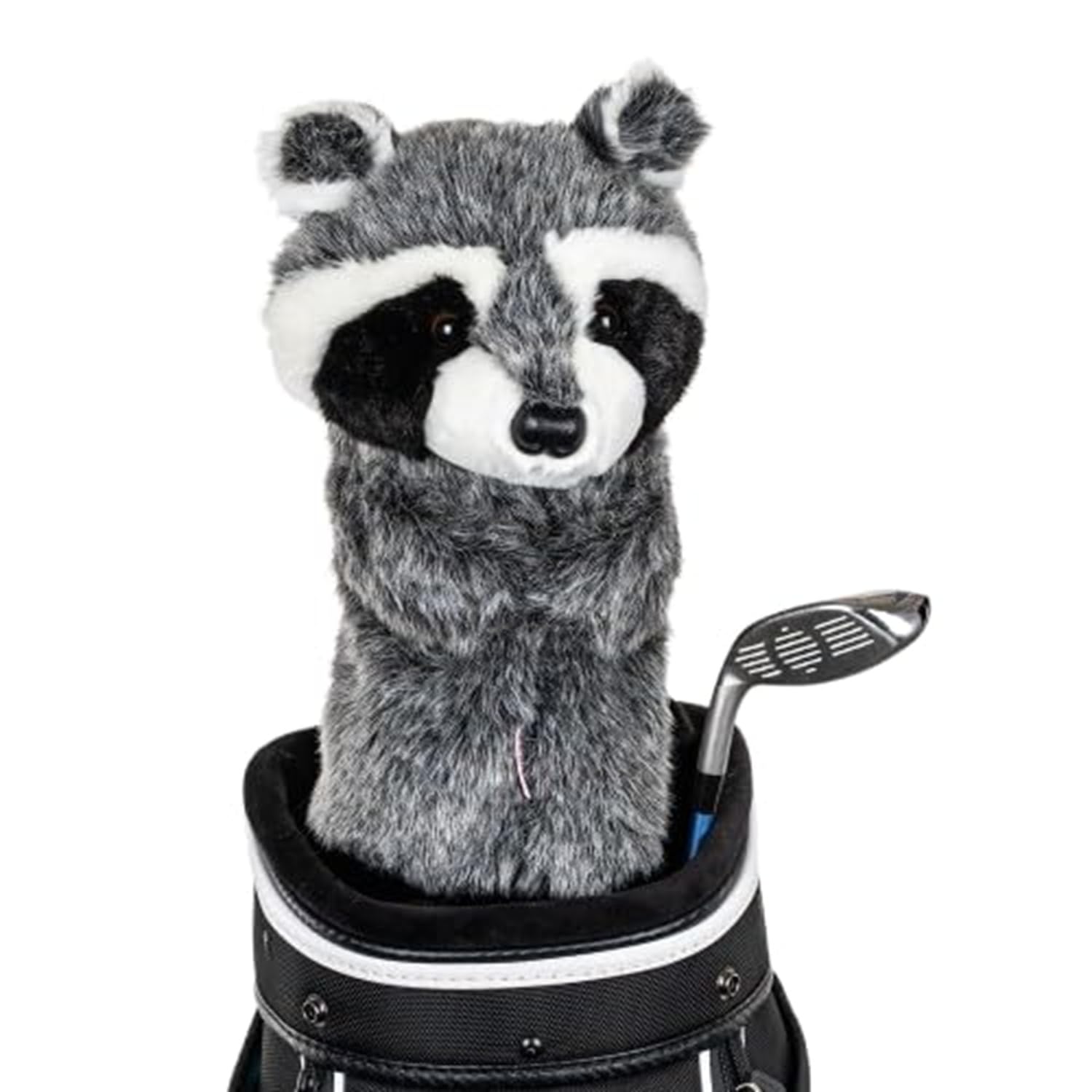 Daphne's Novely Headcover - Raccoon, grey, white, black