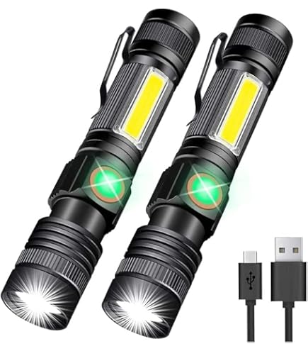 Spriak Bright LED Flashlight Rechargeable for Car, Camping & Emergency Use