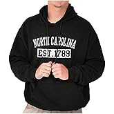 Classic Teaze Vintage North Carolina Distressed Est Hoodie Sweatshirt Women Men