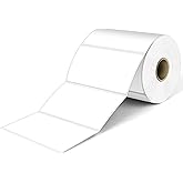 L LIKED 4" x 2" Direct Thermal Labels, Permanent Adhesive Barcode Shipping Labels & Compatible with Rollo, Zebra and Other Desktop Printers (1 Roll, 750 Labels)
