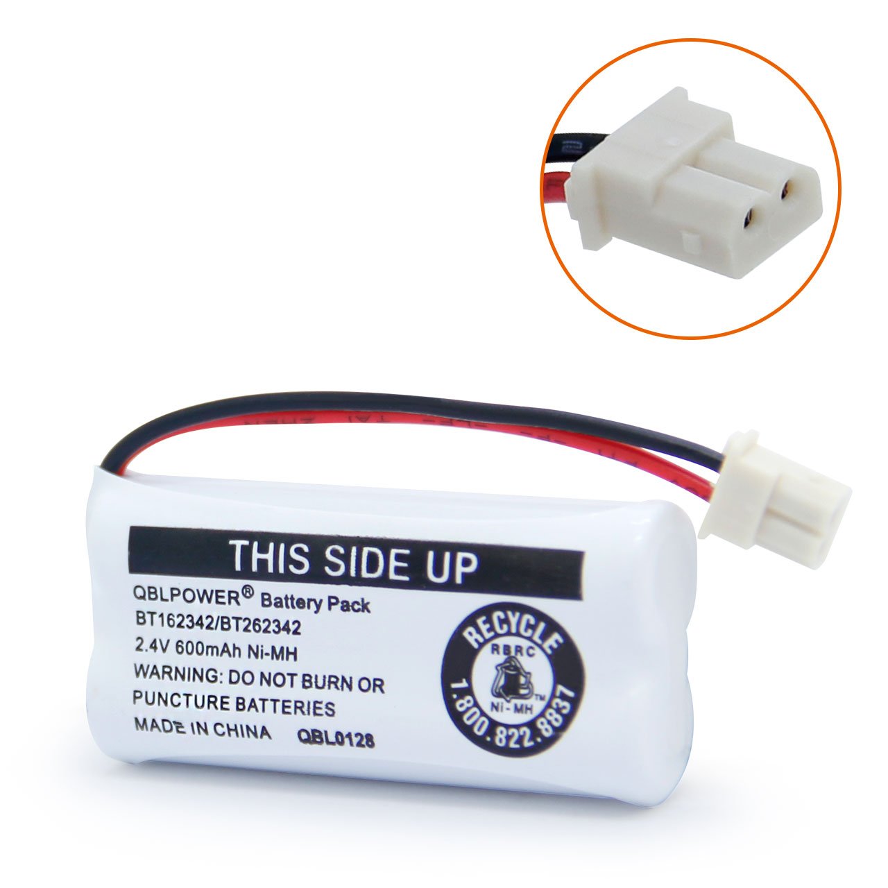 QBLPOWER Replacement Battery BT162342 BT262342 2.4v 300mah NI-MH Rechargeable Compatible with Vtech AT&T Cordless Telephones CS6114 CS6419 CS6719 EL52300 CL80111(3 Pack BT162342)