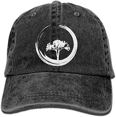 WE9SAW Tree and ZEN Circle-1 Men Women Cotton Denim Jeanet Hip-Hop Cap Adjustable Jeans Baseball Hat