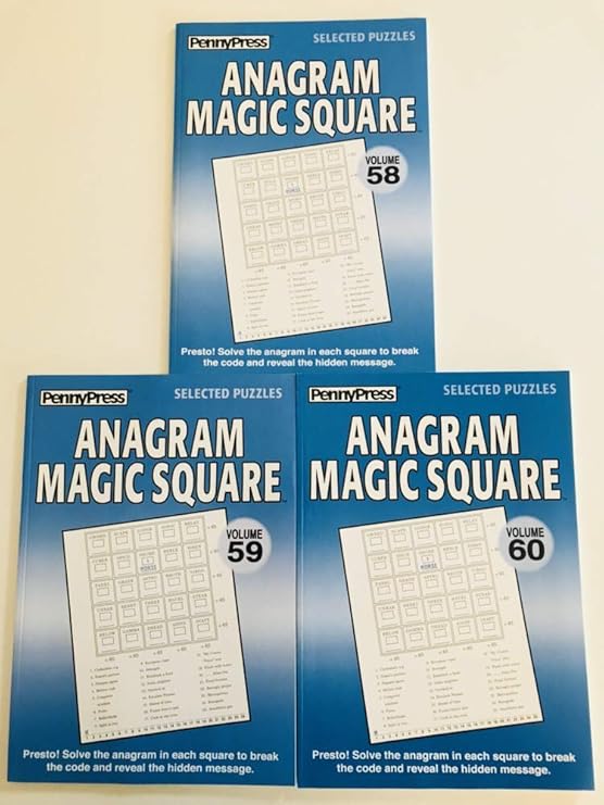 Amazon.com: Volumes 58, 59, and 60 of Anagram Magic Squares from Penny ...