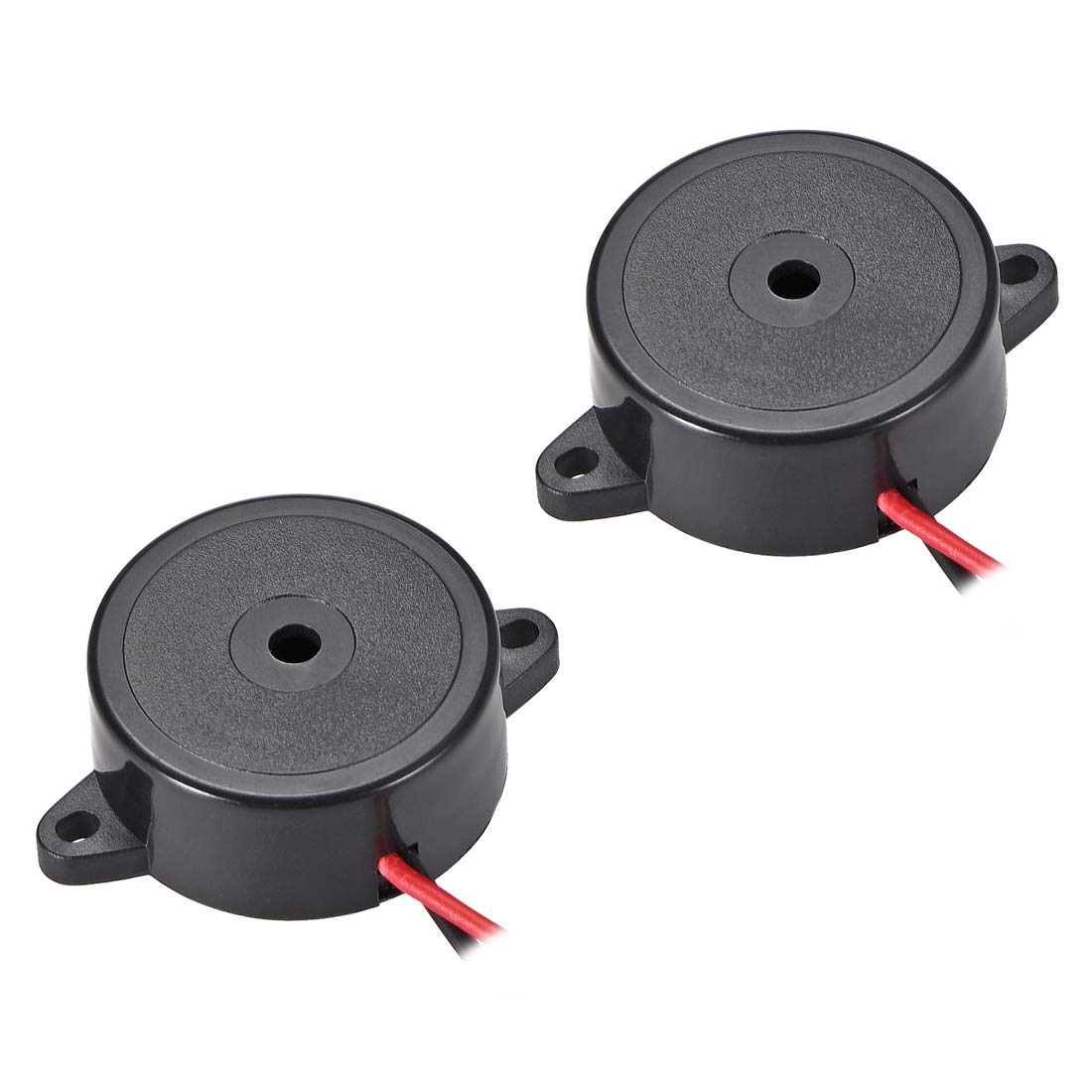 sourcing map 2 Pcs DC 3-24V Active Electronic Buzzer Alarm Sounder Continuous Sound Beep Speaker 27mm Hole Distance