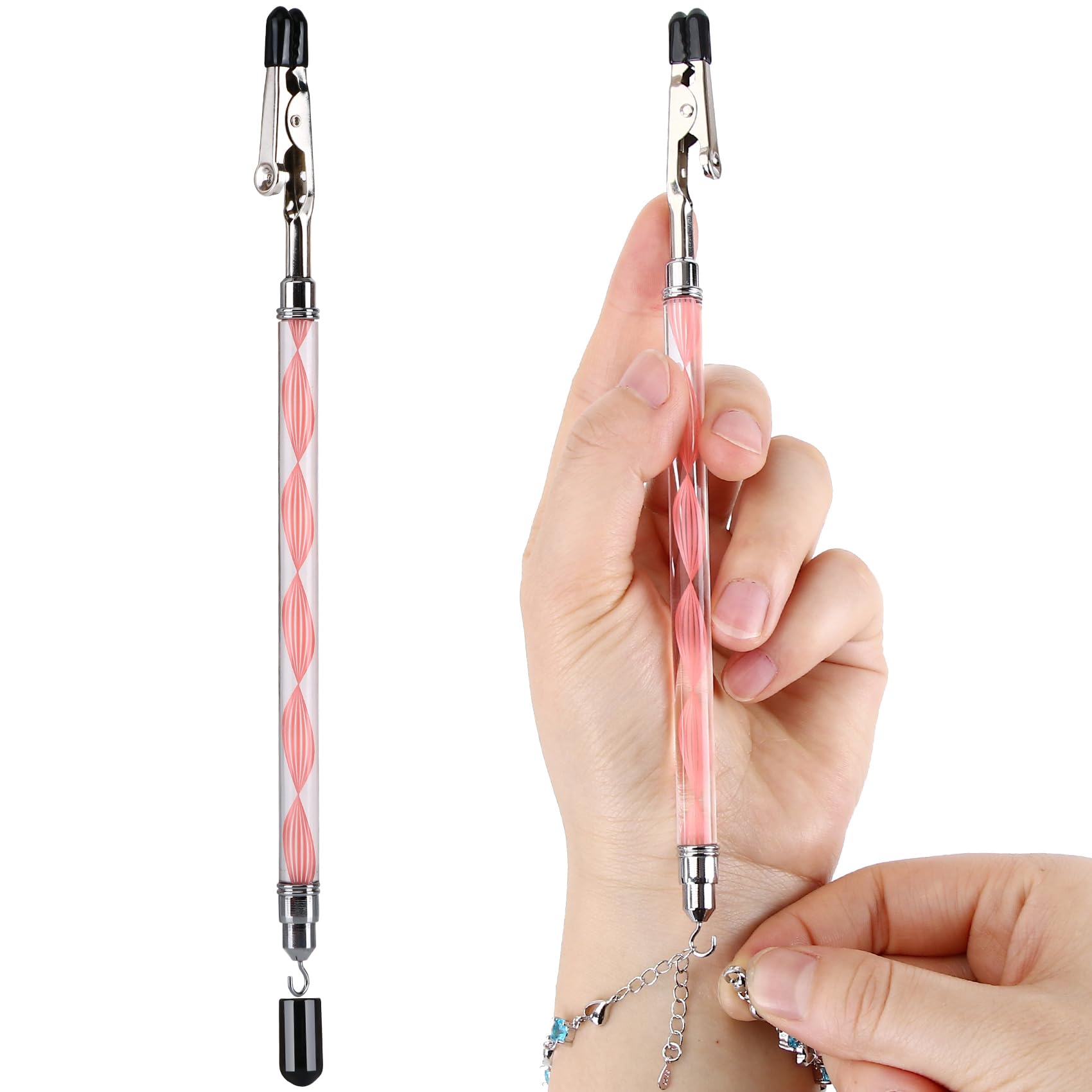 Photo 1 of 2 in 1 Bracelet Helper Tool -WIFORT Bracelet Helper to Put on Yourself, Quick Release Fastening Jewelry Clasp Helpers,Bracelet Assist Tool with Hook for Bracelet, Necklace, 197mm Extended Design