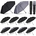 Hillban Set of 12 Windproof Travel Umbrella Folding Umbrella Bulk Rain Umbrellas Portable Travel Umbrellas Strong Compact Umbrella for Wind Rain Sun Car Backpack Men Women