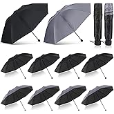 Hillban Set of 12 Windproof Travel Umbrellas Bulk Portable Folding Compact Umbrella for Rain Sun for Wind Backpack Men Women