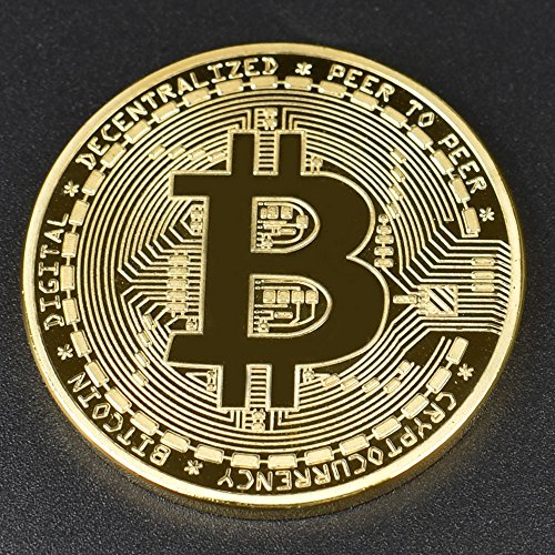2PCs Bitcoin Ether Set (Gold & Silver Plated) w/ Unique Bitcoin Velvet Display Case to HODL Cryptocurrency - Limited Edition BTC Crypto Coins | Ethereum Ether Ethereum Coin Etherum
