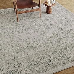 PureCozy Green Area Rug 8x10 Indoor Vintage Living