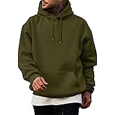 PLEPAN Hoodies for Men Casual Cotton Essentials Hoodie Pullover Long Sleeve Fleece Hooded Sweatshirts with Pockets