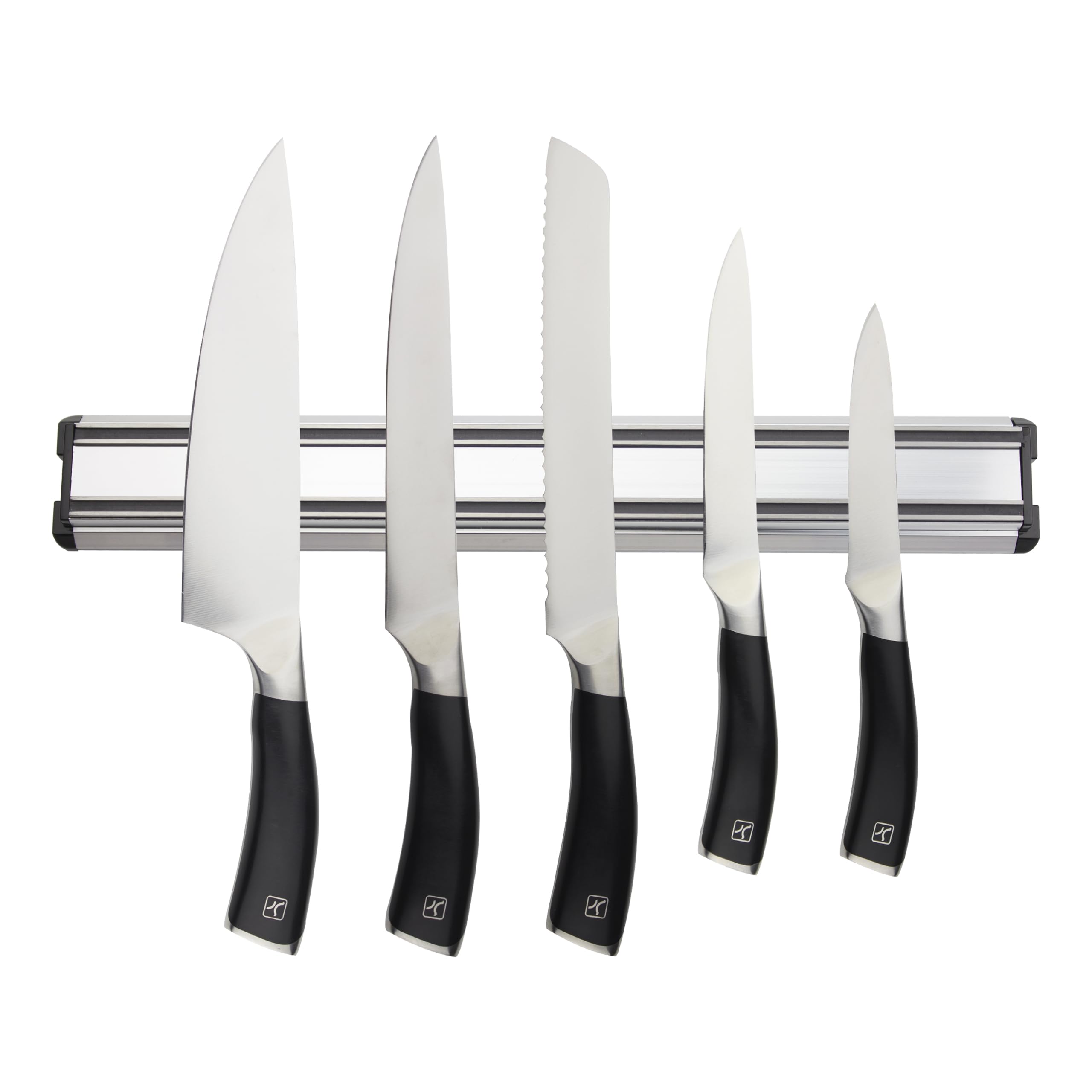 Rockingham Forge Equilibrium 6 Piece Magnetic Knife Holder Rack Set, Stainless Steel