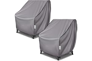 VARIETYFACE Outdoor Furniture Covers,Patio Chair Covers Waterproof, Lawn Furniture Covers Outdoor Fits up to 32W x 37D x 36H inches 2 Pack Grey