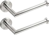HITSLAM Brushed Steel Toilet Roll Holder Wall Mounted SUS 304