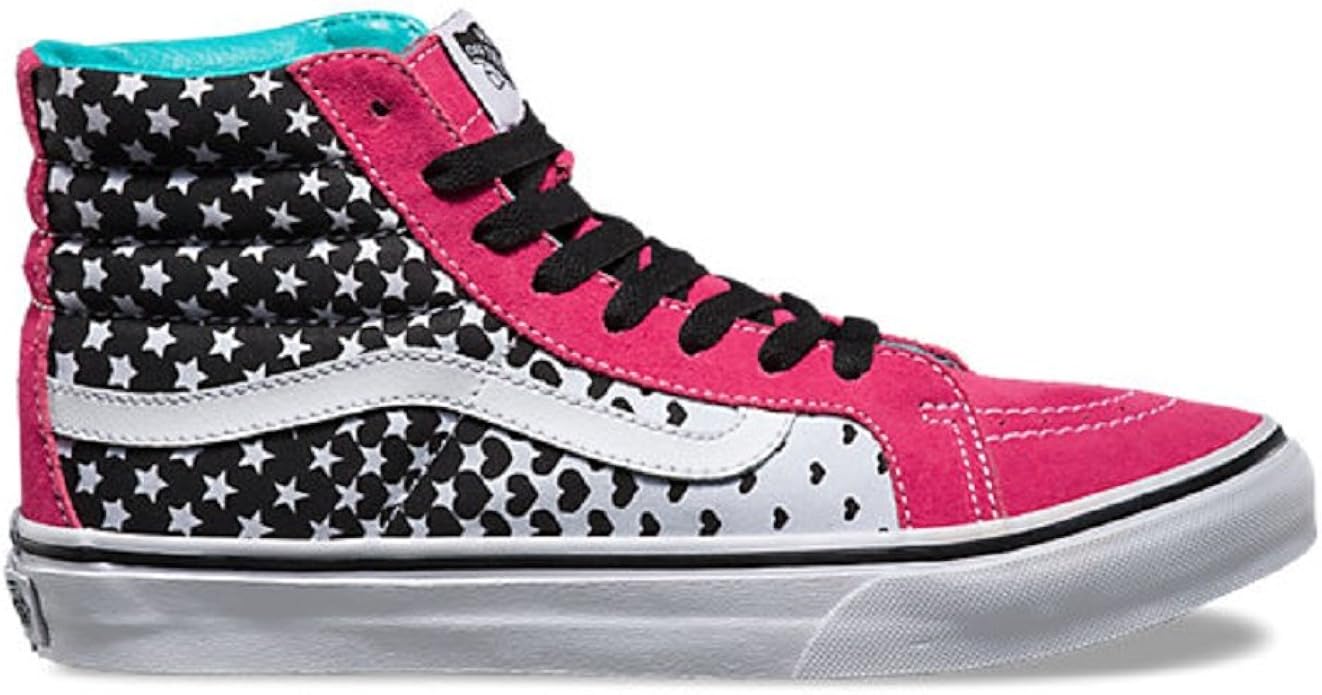 Amazon.com | Vans Sk8 Hi Slim Heart Fade Hot Pink/True White High Top Sneakers Womens (10 Womens 
