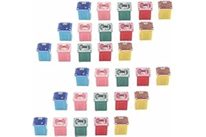 JESUNK 30 pc Automotive Low Profile Box Shaped Fuse Kit for Ford, Chevy/GM, Nissan, and Toyota Pickup Trucks, Cars and SUVs