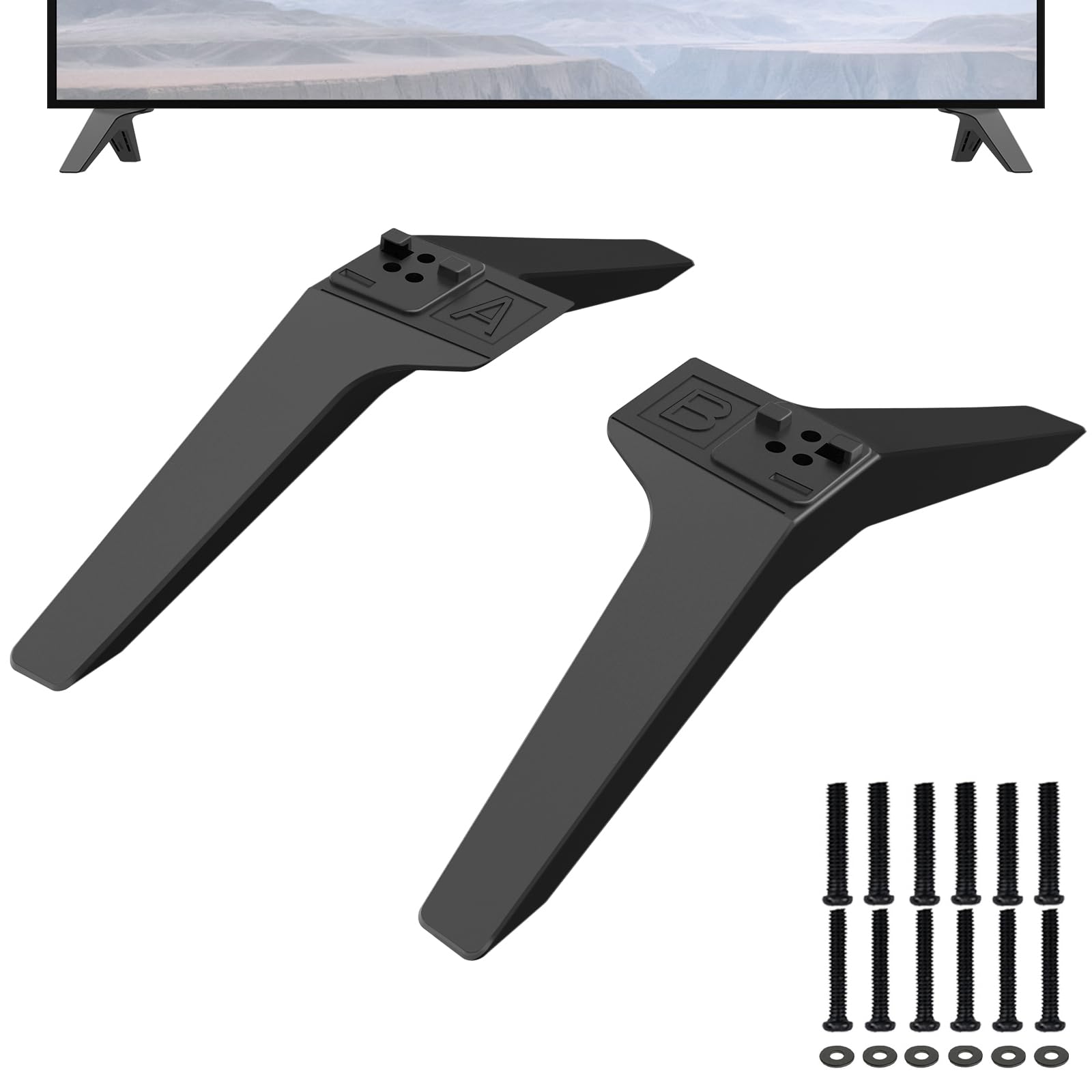 TV Legs for LG TV Replacement Stand Legs for 75UK6500 75UK6570 75UM7570PUB 82UM8070 86UK6500 86UK7570PUB 86UM80 86UM8070AUB 86UN8570AUD Table Top TV Pedestal Feet with Screws