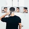 SELF-CUT SYSTEM: Perfecting Self Grooming - Black Lambo 3-Way Mirror with Free Educational Mobile App
