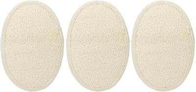 minkissy 3pcs Natural Loofah Exfoliating Sponge Pads Body Scrubber Bath Towel