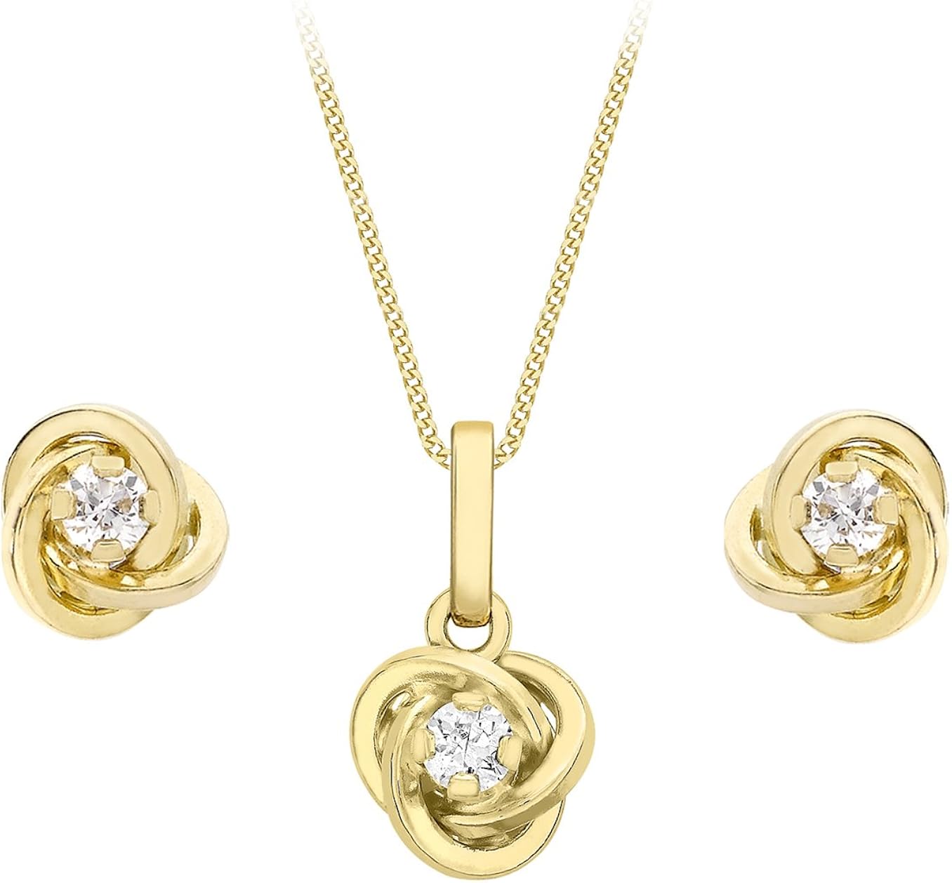 Carissima Gold Collana con Pendente da Donna in Oro Giallo/Bianco