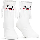 Bibalabili Holding Hands Socks, Crazy Silly Novelty Funny Wacky Mid-Tube Smile Unisex Socks