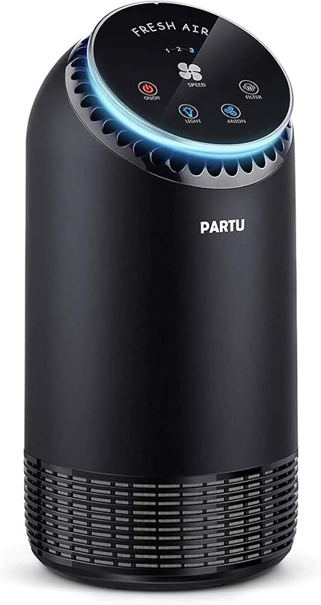 Partu Luftreiniger Mit Echtem Hepa Und Aktivkohlefilter 25 Db Fur Zu Hause Filtert 99 97 Bakterien Allergene Staub Pollen Rauch Haustierschuppen 100 Ozonfrei Amazon De Kuche Haushalt