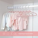ManGotree Baby Velvet Hangers 15 Pack Infant Toddler Non-Slip Ultra-Slim Pink view 6