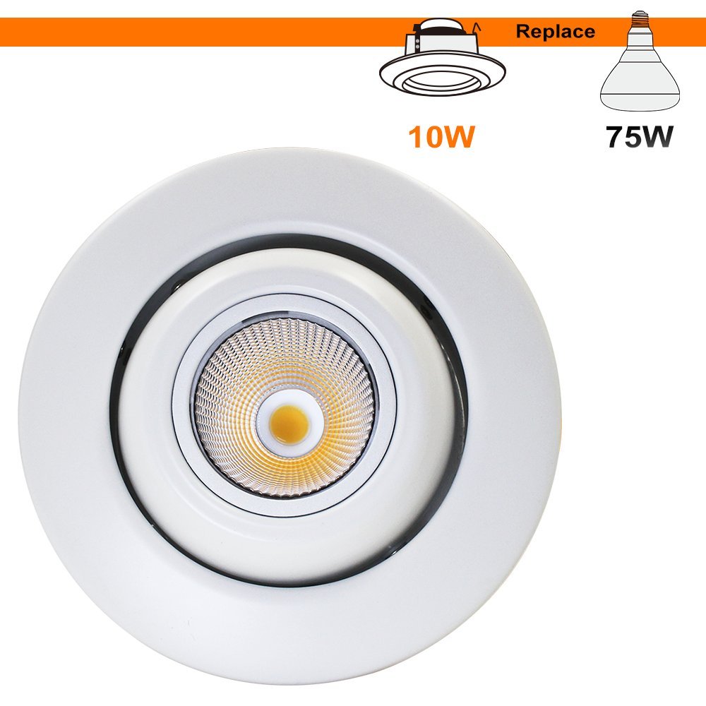 10W 4 Inch Dimmable Eyeball LED Recessed Ceiling Downlight Fixture