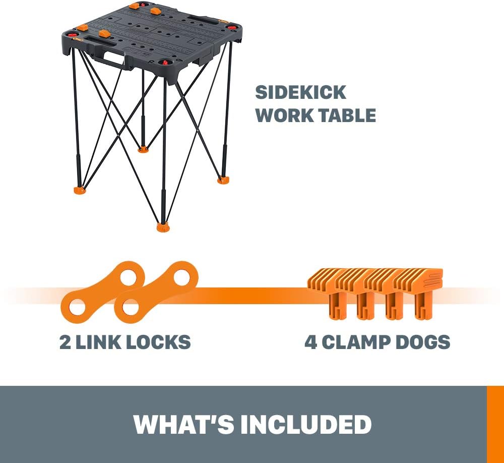 WORX WX066 Sidekick Portable Work Table - - 