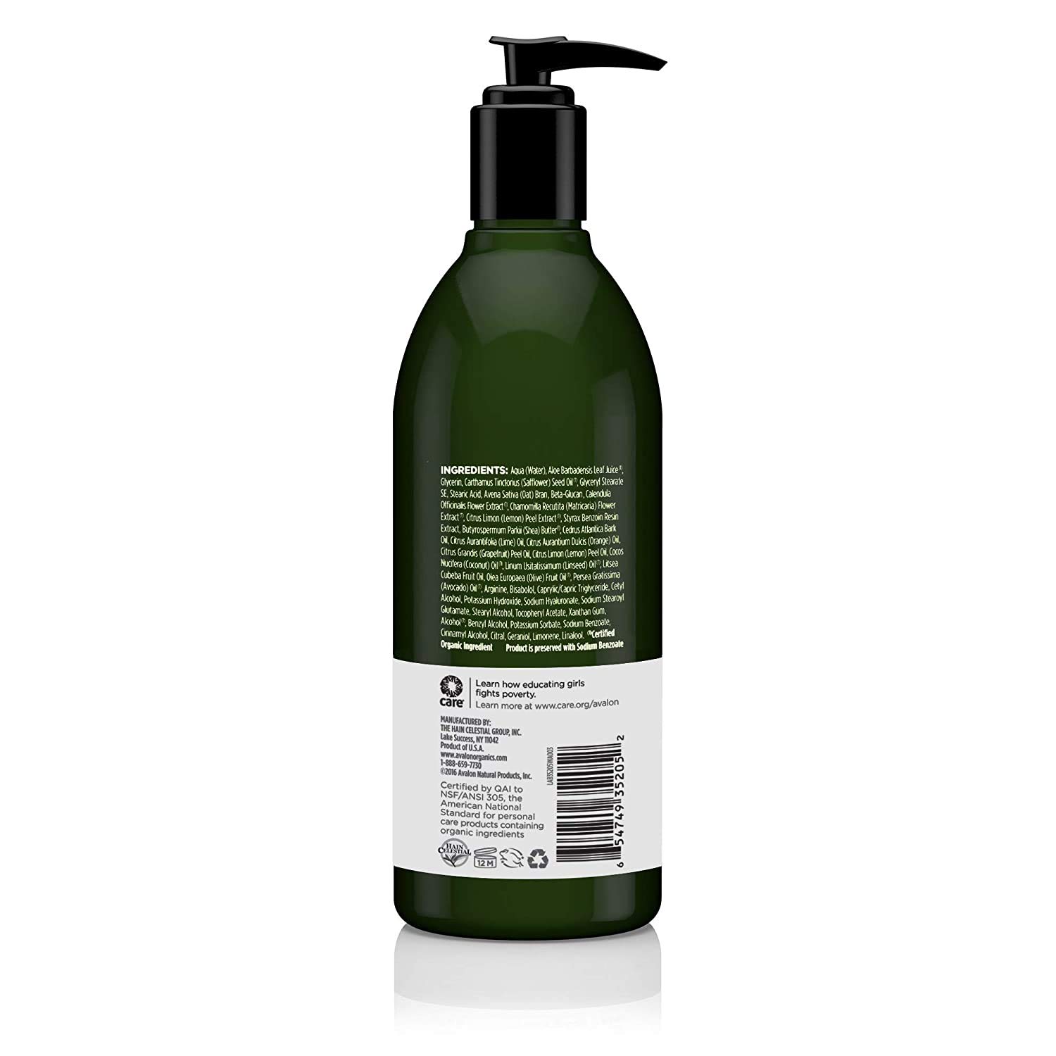 Avalon Organics Refreshing Lemon Hand & Body Lotion, 12 oz. : Avalon Organics Lemon Lotion : Beauty