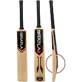 Bratla Beast Hard Tennis Cricket Bat Kashmir Willow Soft Tapeball Heavy - Adult Size, Lightweight Wooden Tapeball Bat
