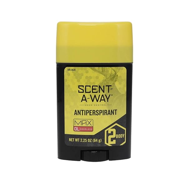 HUNTERS SPECIALTIES SCENT-A-WAY MAX ODORLESS ANTIPERSPIRANT FOR HUNTERS, TRAPPERS, ANGLERS, AND CAMPERS, 2.25 OZ