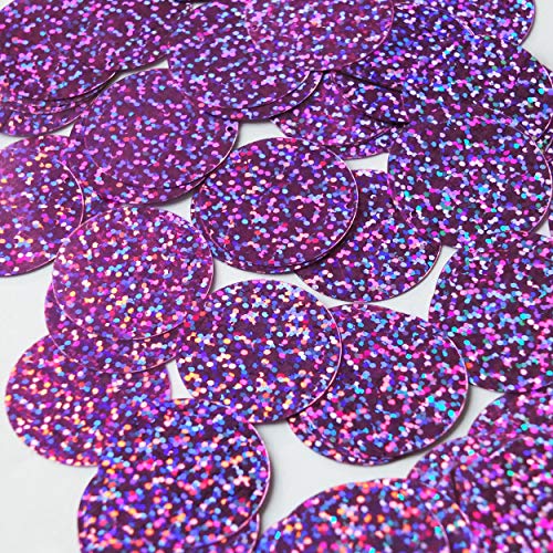 Round Flat Sequin 30mm Orchid Light Purple Hologram Glitter Sparkle. Couture Paillettes. Made in USA