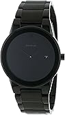 Citizen Relógio masculino Eco-Drive Axiom, aço inoxidável, Pulseira preta, mostrador preto, 5 1/2 inches, Movimento de quartzo