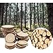 CEWOR Natural Wood Slices 20pcs 3.5-4.0 Inches Craft Christmas Ornaments Round Circles Unfinished Tree Bark Log Discs for DIY Arts Rustic Wedding Decoration
